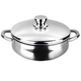 Fagor Silverinox Low Casserole With Lid - Stainless