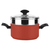 Fagor Maxima Red Color Pot With Steamer - Red
