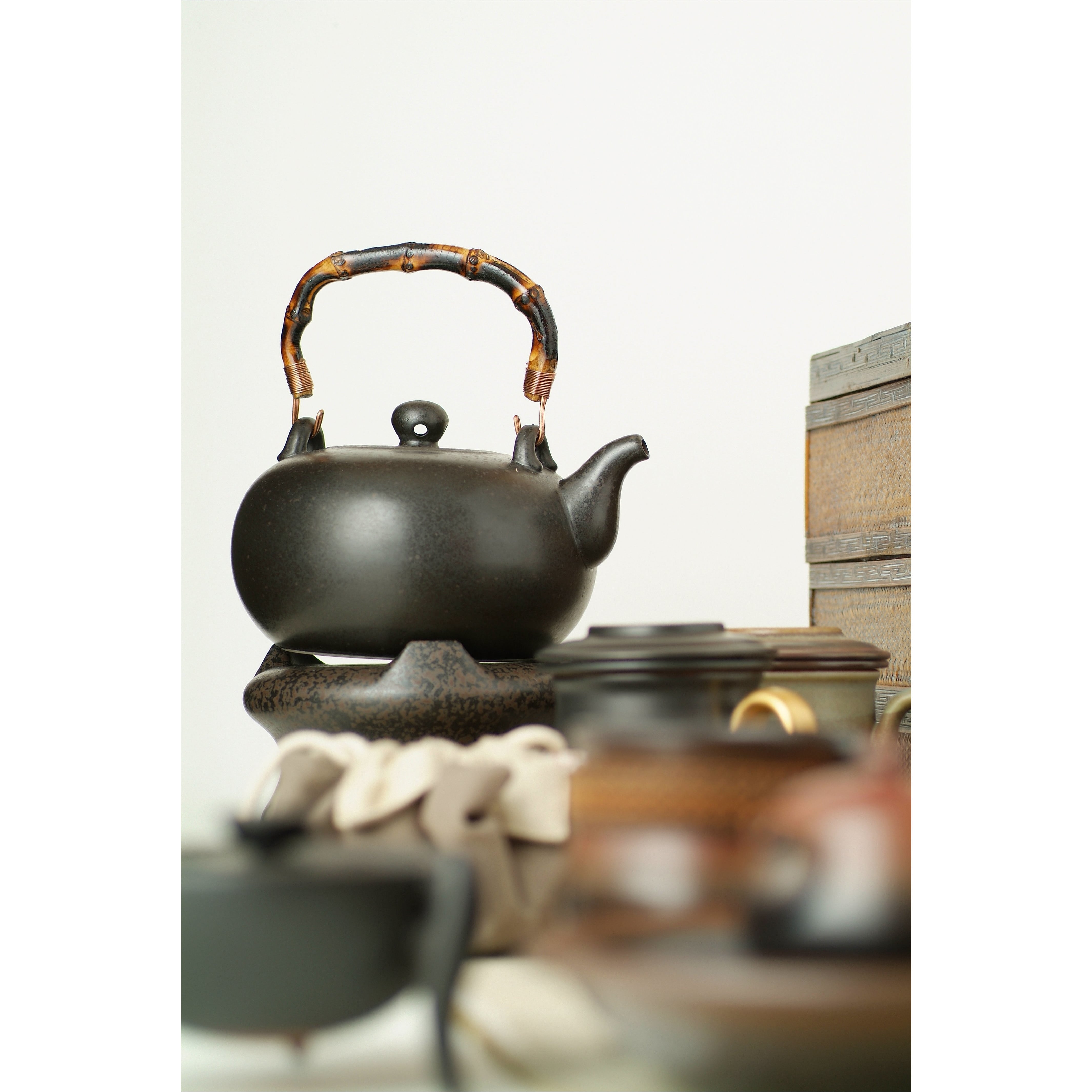 Lin's Ceramics Tea Pot and Filter Set – Black