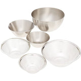 Sori Yanagi stainless bowl & punched strainer 6pcs SY-SBPX6